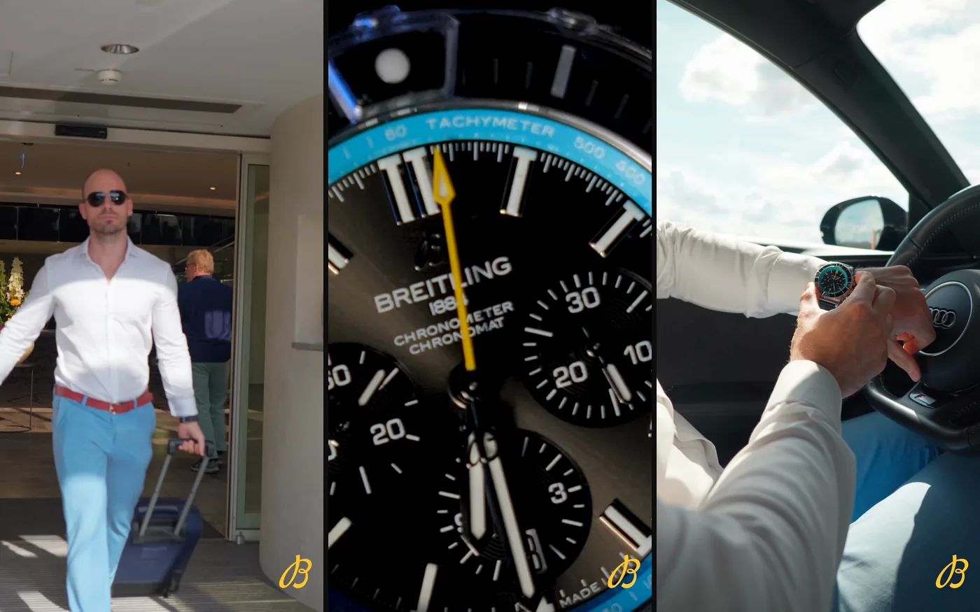 Szenen aus dem Imagefilm und dem Produktvideo für Breitling