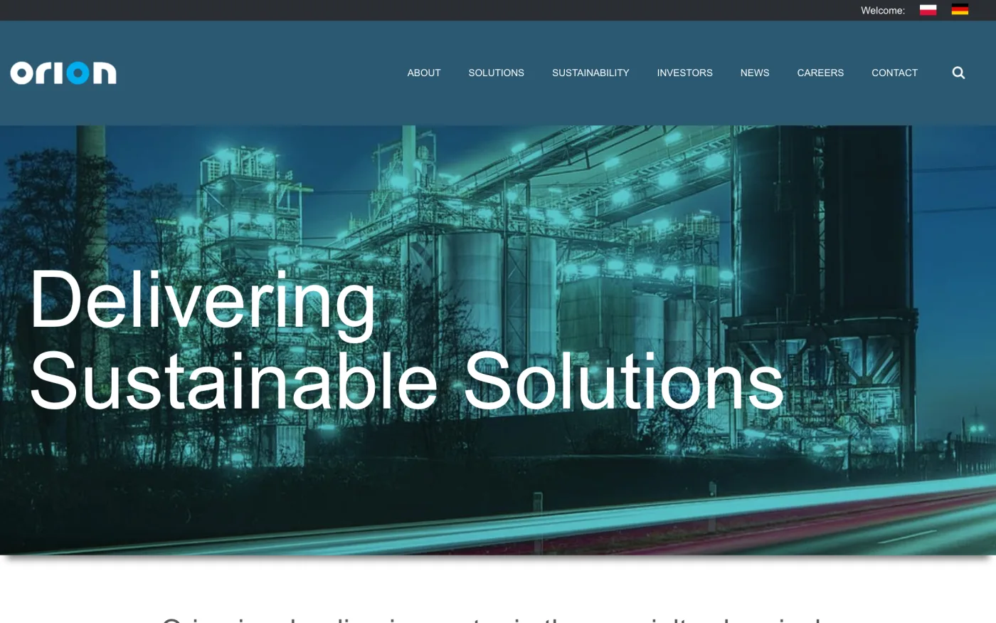 Website von Orion