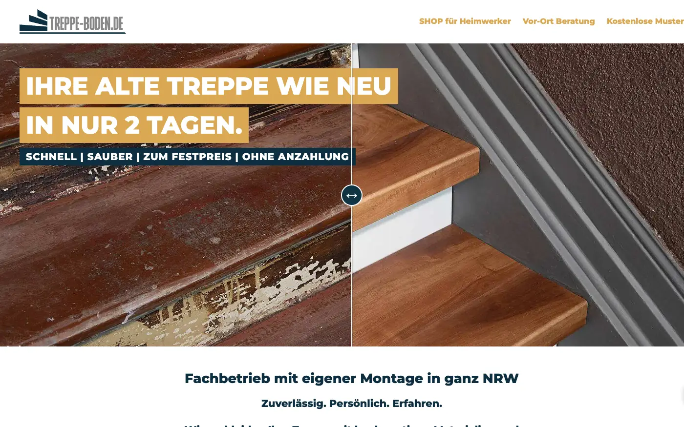 Website von Treppe Boden